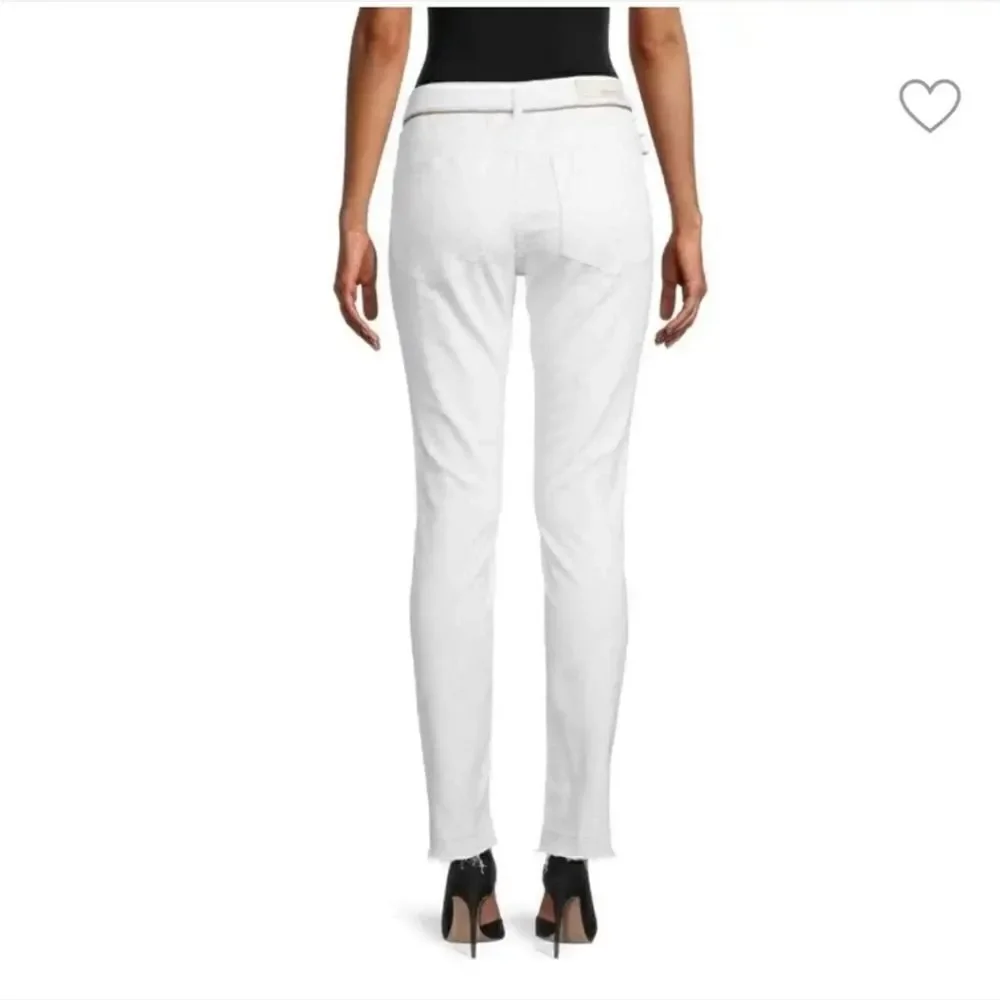 Zadig & Voltaire Eva Cher Moto Zipper Raw Hem Skinny Jeans Sz 24